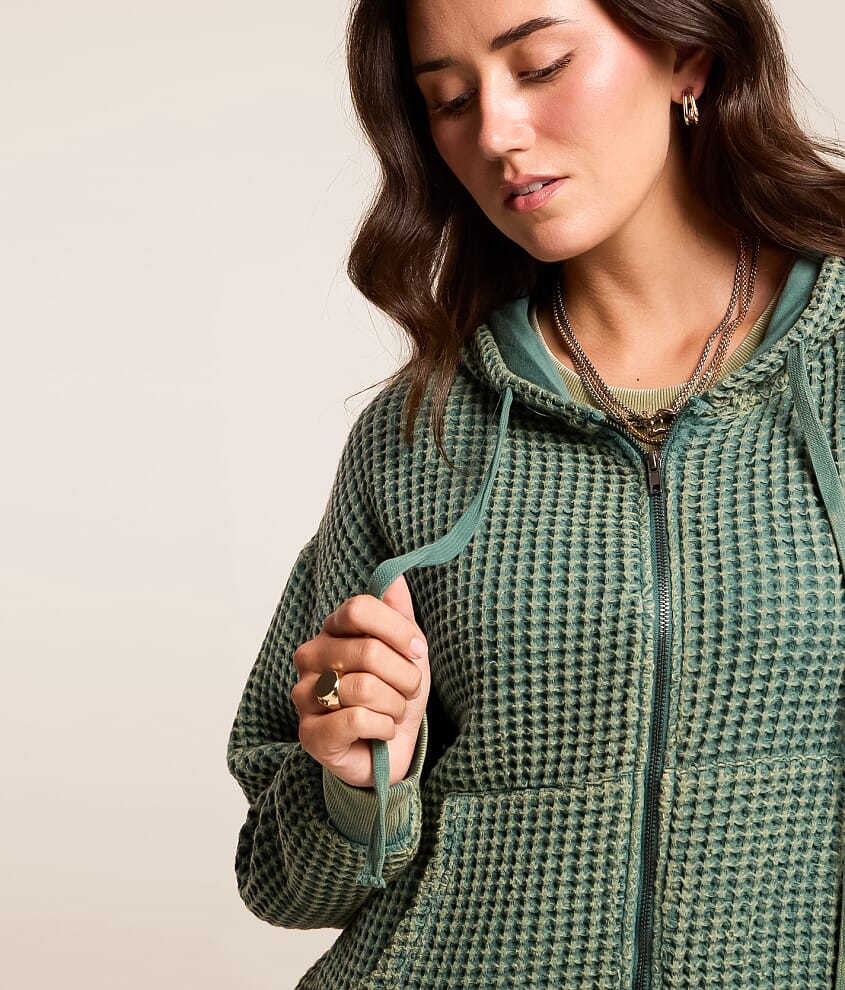 Waffle Knit Hoodie - thumbnail 4
