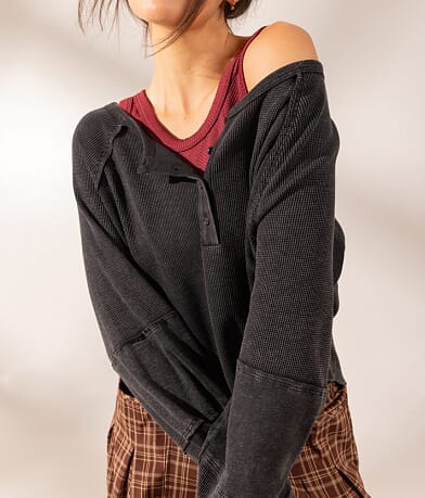 Boundless Edit - Washed Thermal Henley thumbnail 6