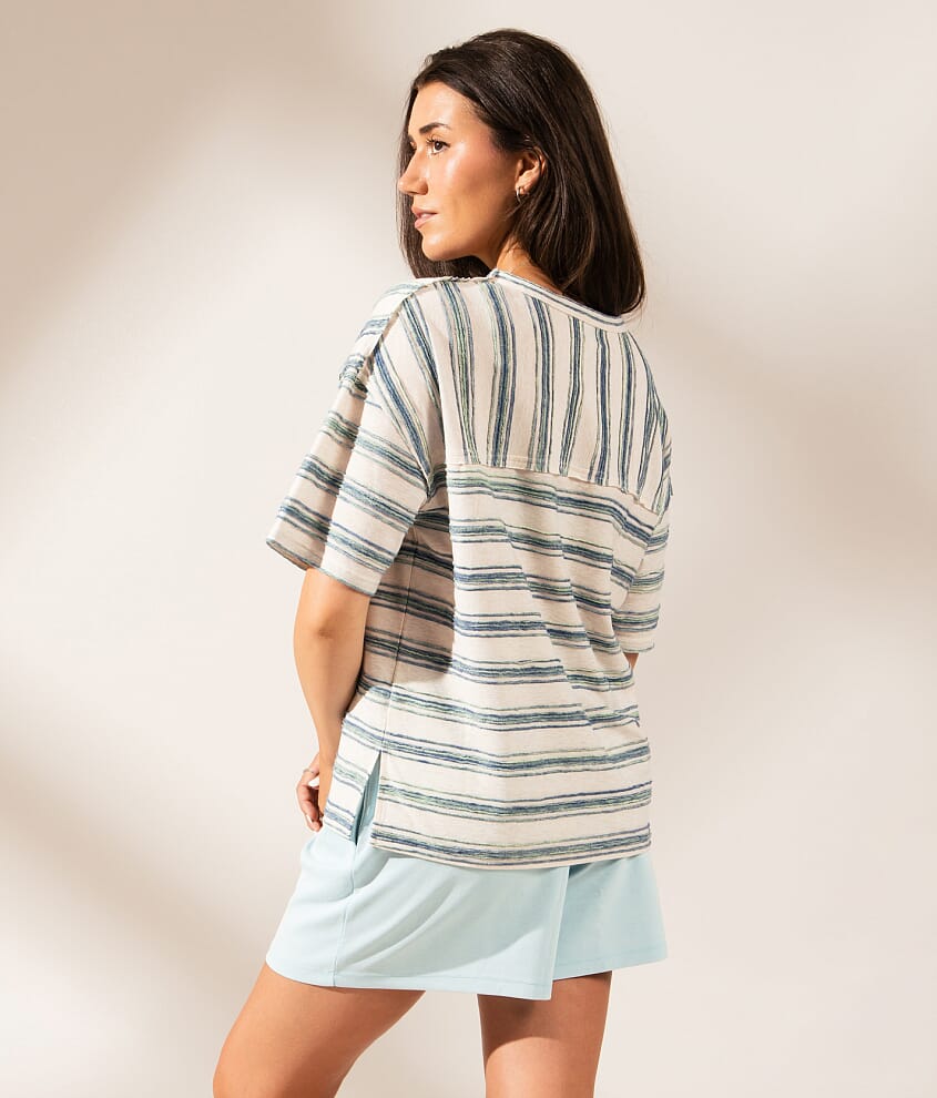 Boundless Edit - Textured Stripe T-Shirt