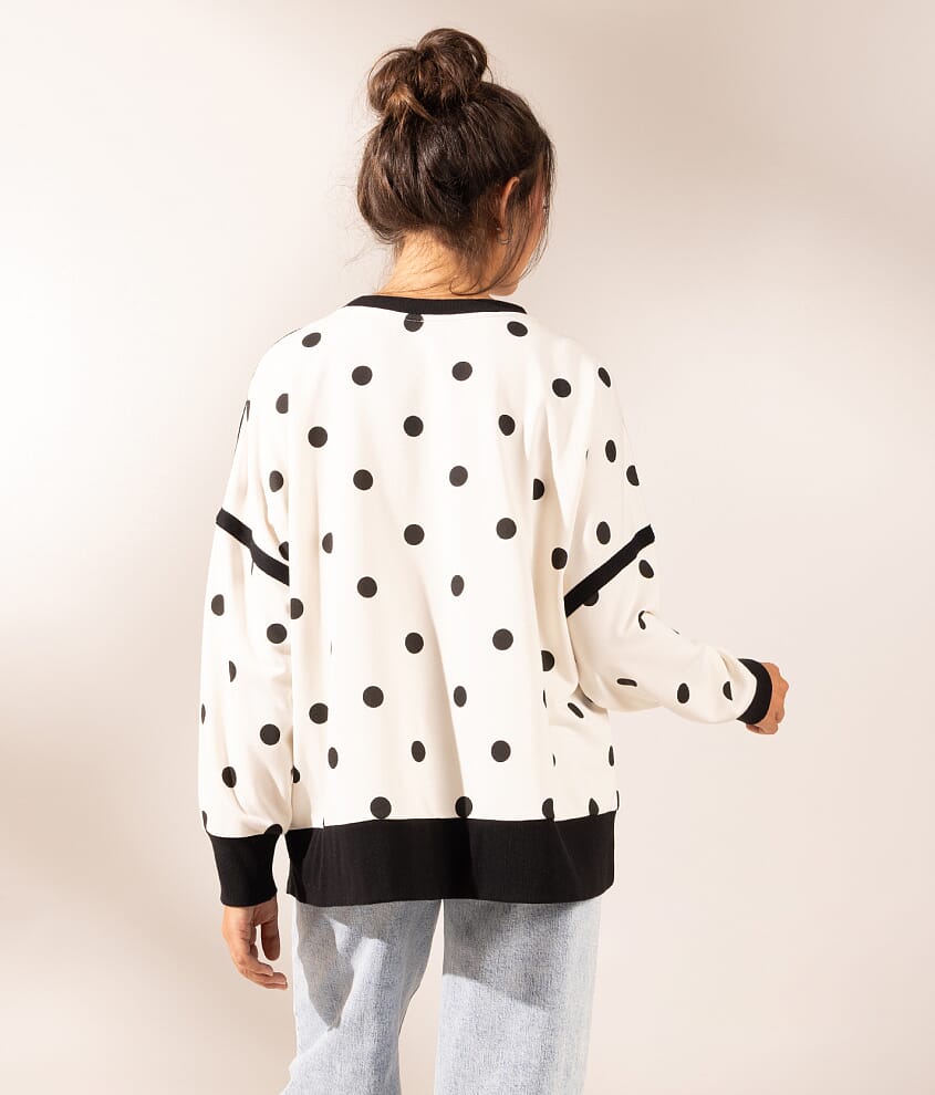 Boundless Edit - Polka Dot Oversized Pullover - thumbnail 2