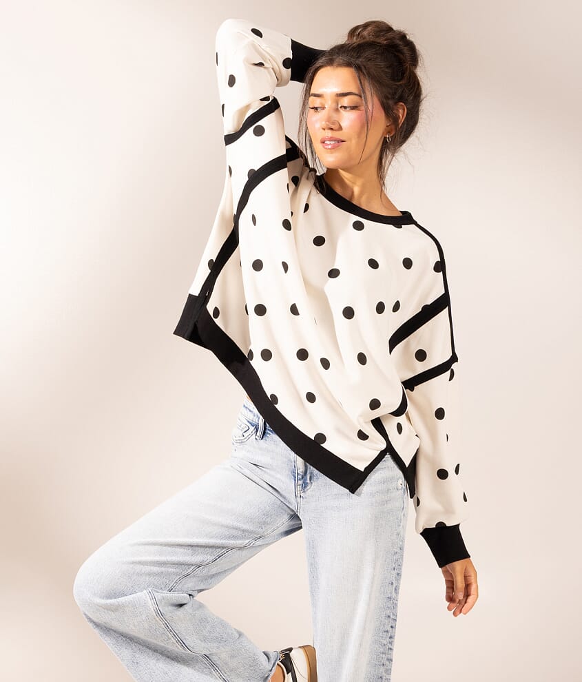 Boundless Edit - Polka Dot Oversized Pullover