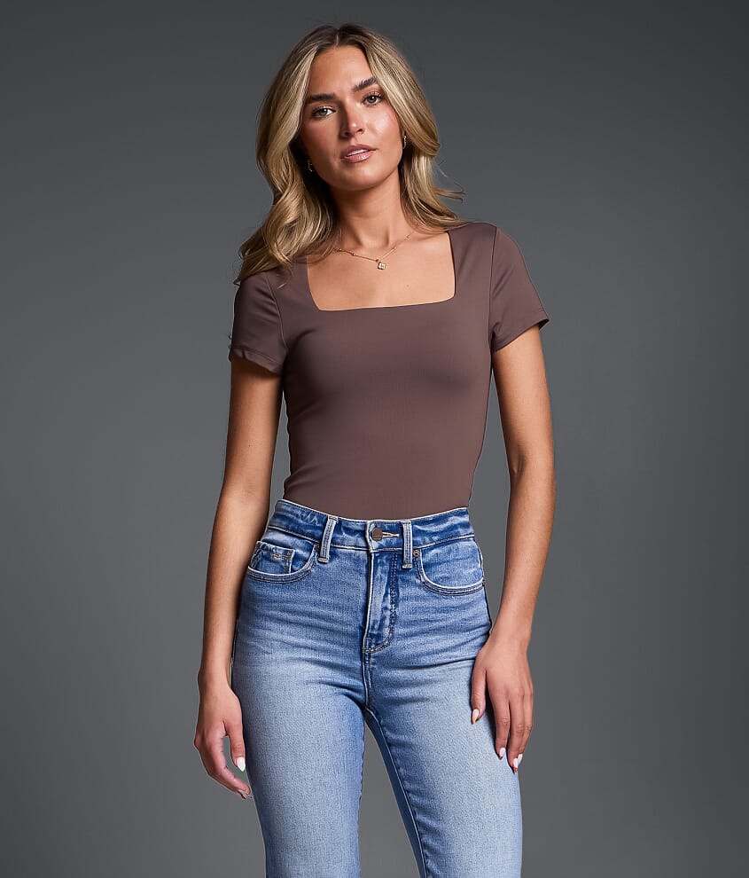 Buckle Black Shaping & Smoothing Square Neck Top - Women's Shirts