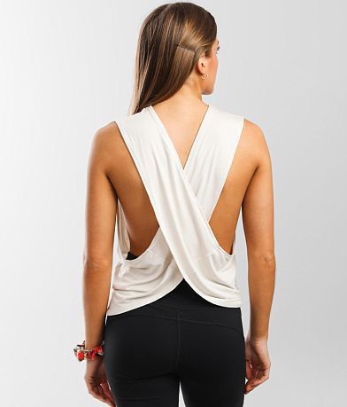 BKE core Surplice Active Tank Top BACK