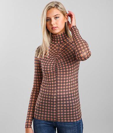 red by BKE Retro Print Mesh Top FULL_RIGHT_SIDE