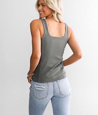 red by BKE Side Ruched Tank Top BACK