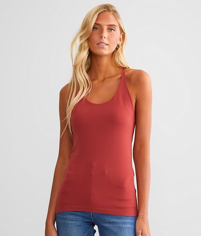 BKE core X-Long Two Way Tank Top - Women's Tank Tops in Cordovan