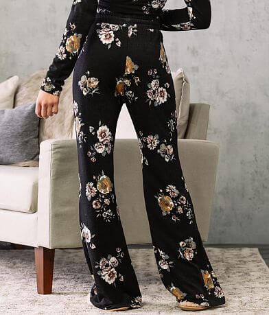 Fade by BKE Floral Print Wide Leg Pant BACK