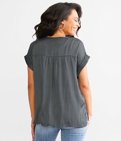 Buckle Black Shaping &amp; Smoothing Layered Top BACK