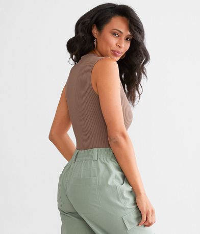 BKE core Square Neck Bodysuit back view
