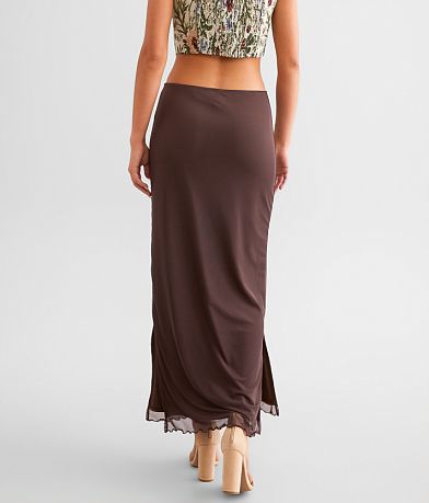 Willow &amp; Root Mesh Maxi Skirt back view