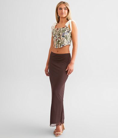 Willow &amp; Root Mesh Maxi Skirt misc detail 2 view