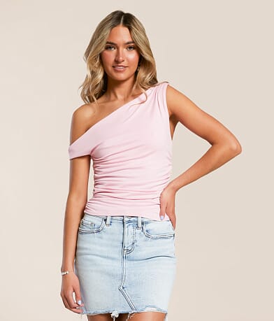 Willow & Root Twisted Off The Shoulder Tank Top front view