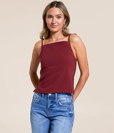 Willow & Root Back Lace-Up Tank Top front view