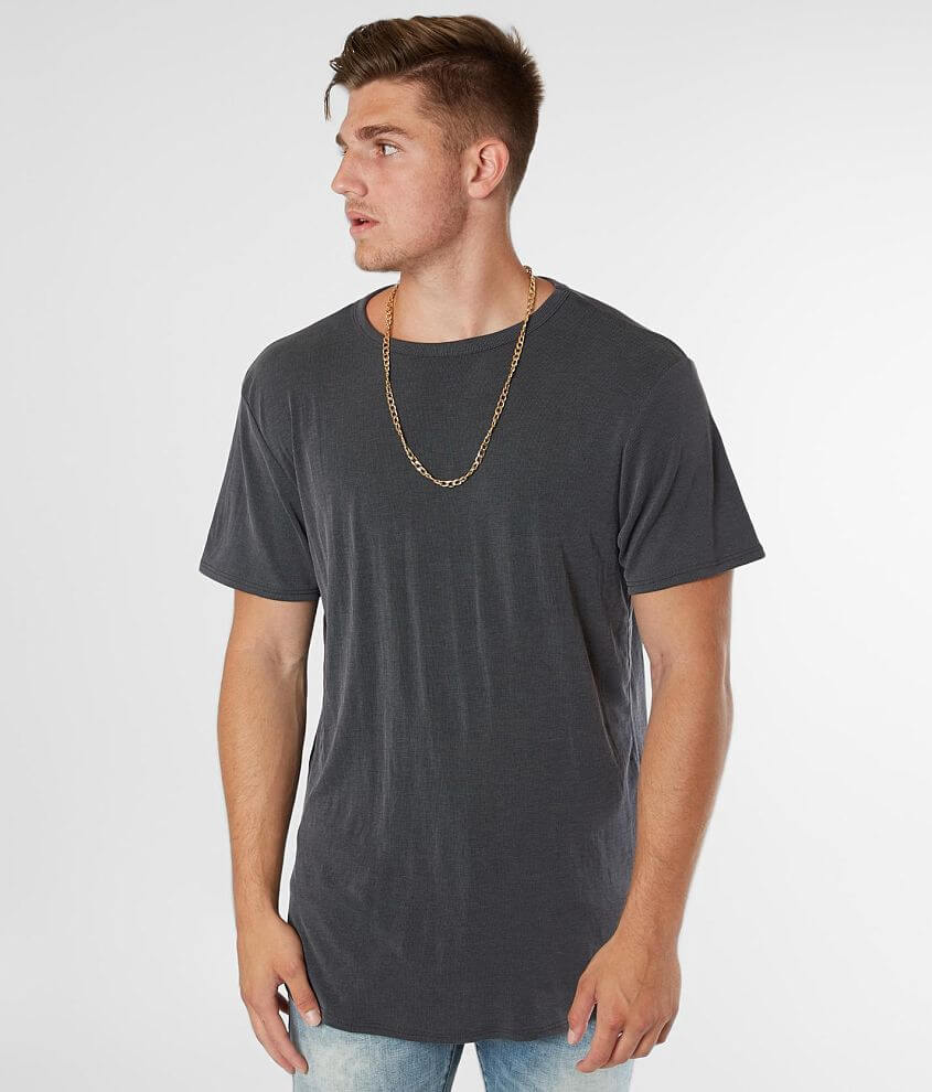 Nova Industries Textured Long Body T-Shirt - Men's T-Shirts in Charcoal ...