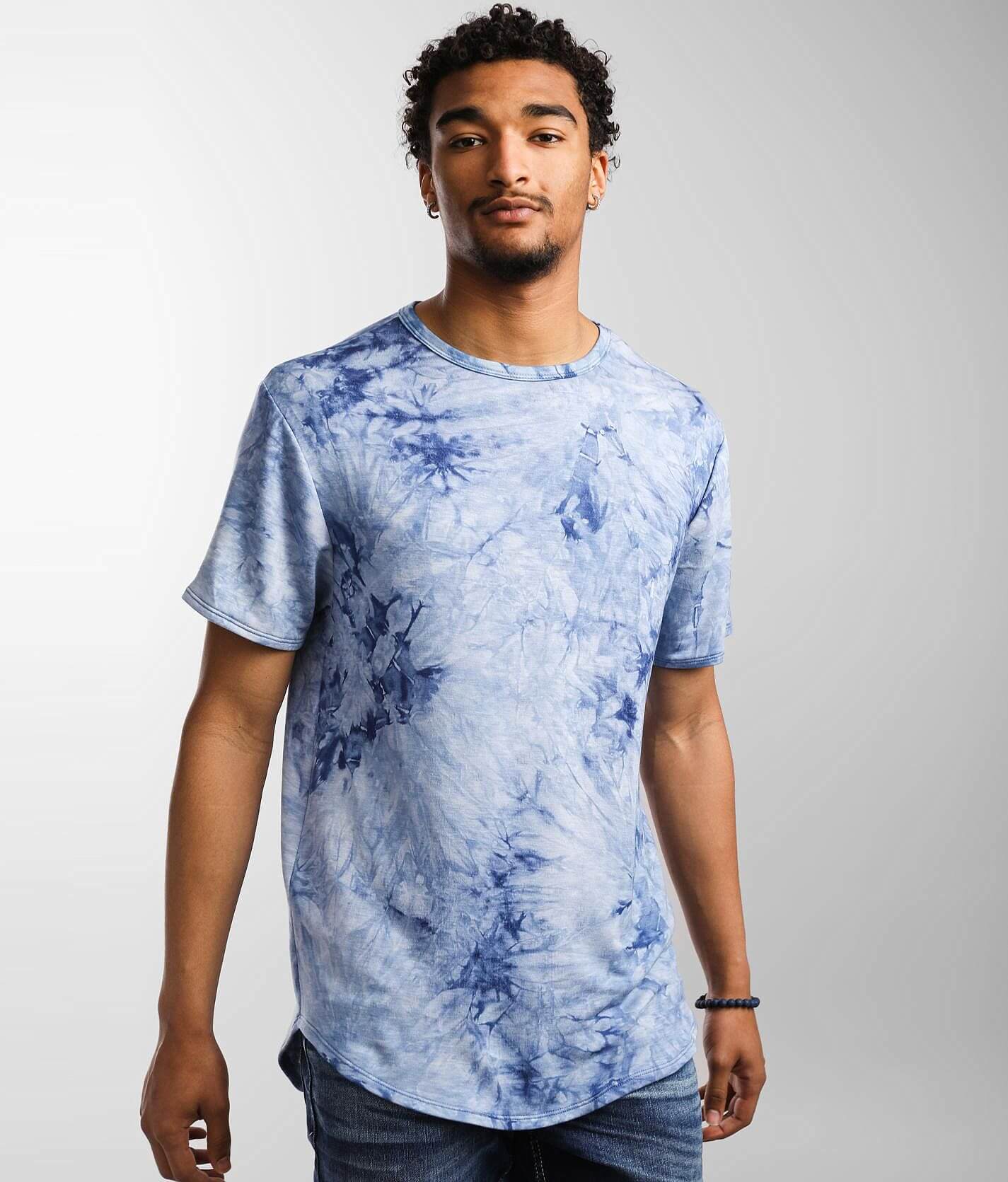 Blue tie dye hot sale t shirt mens