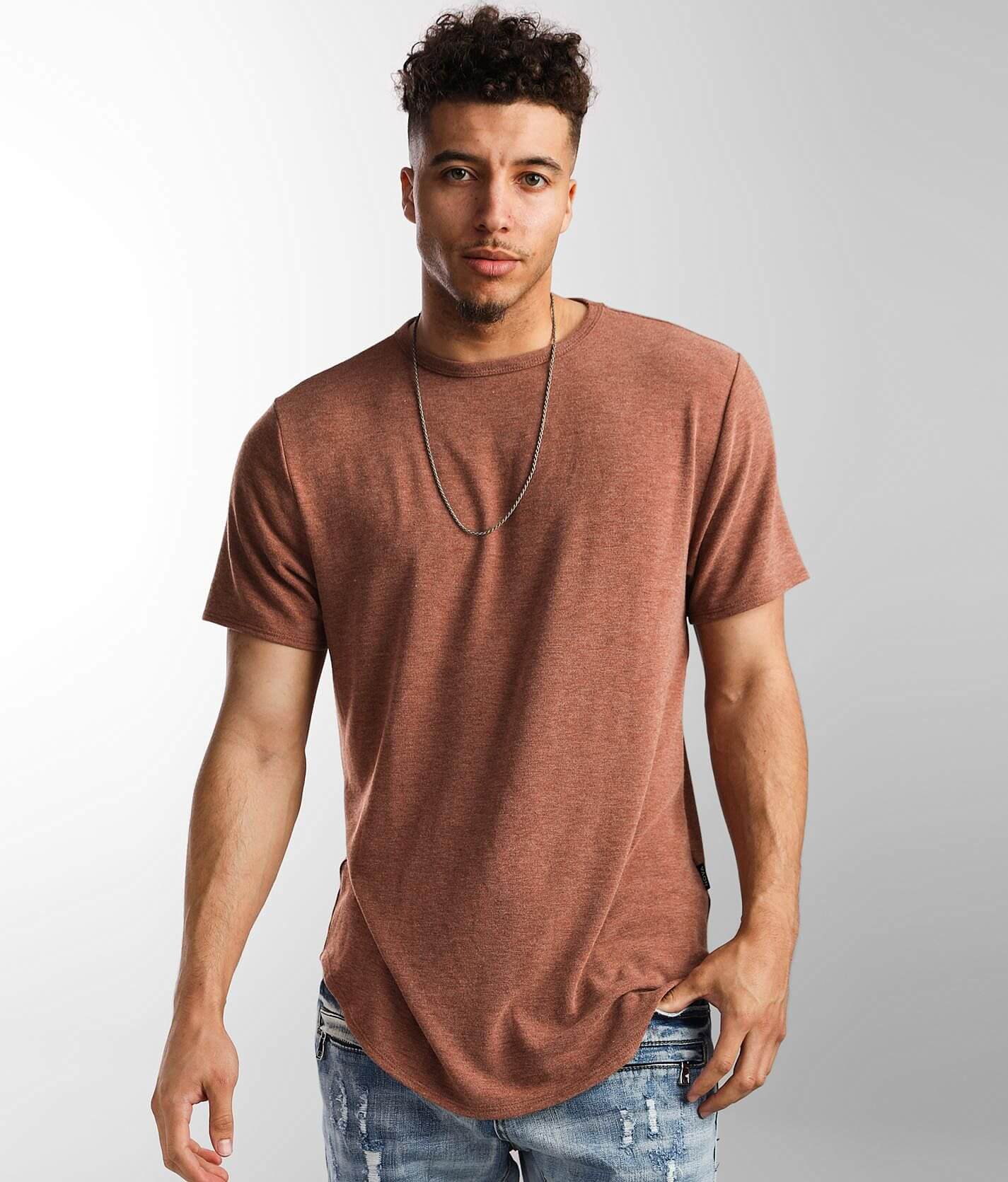 Nova Industries Textured Knit T-Shirt - Men's T-Shirts in Taupe