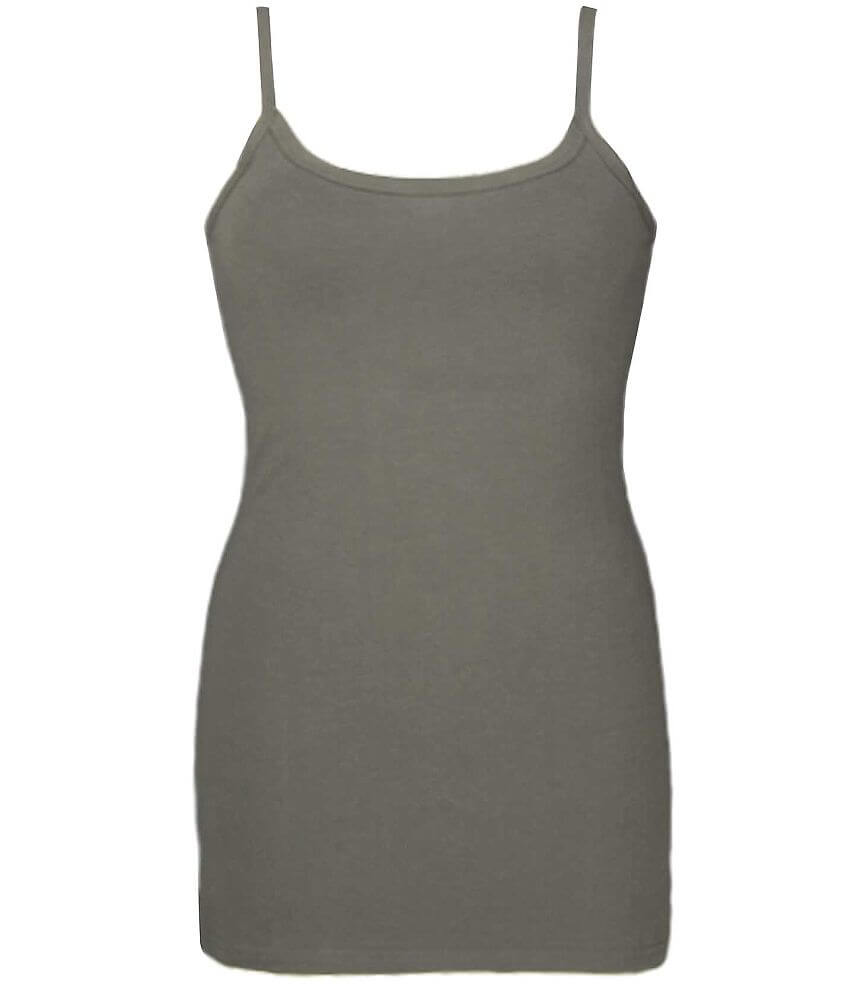 BKE Long Heather Strappy Tank front view