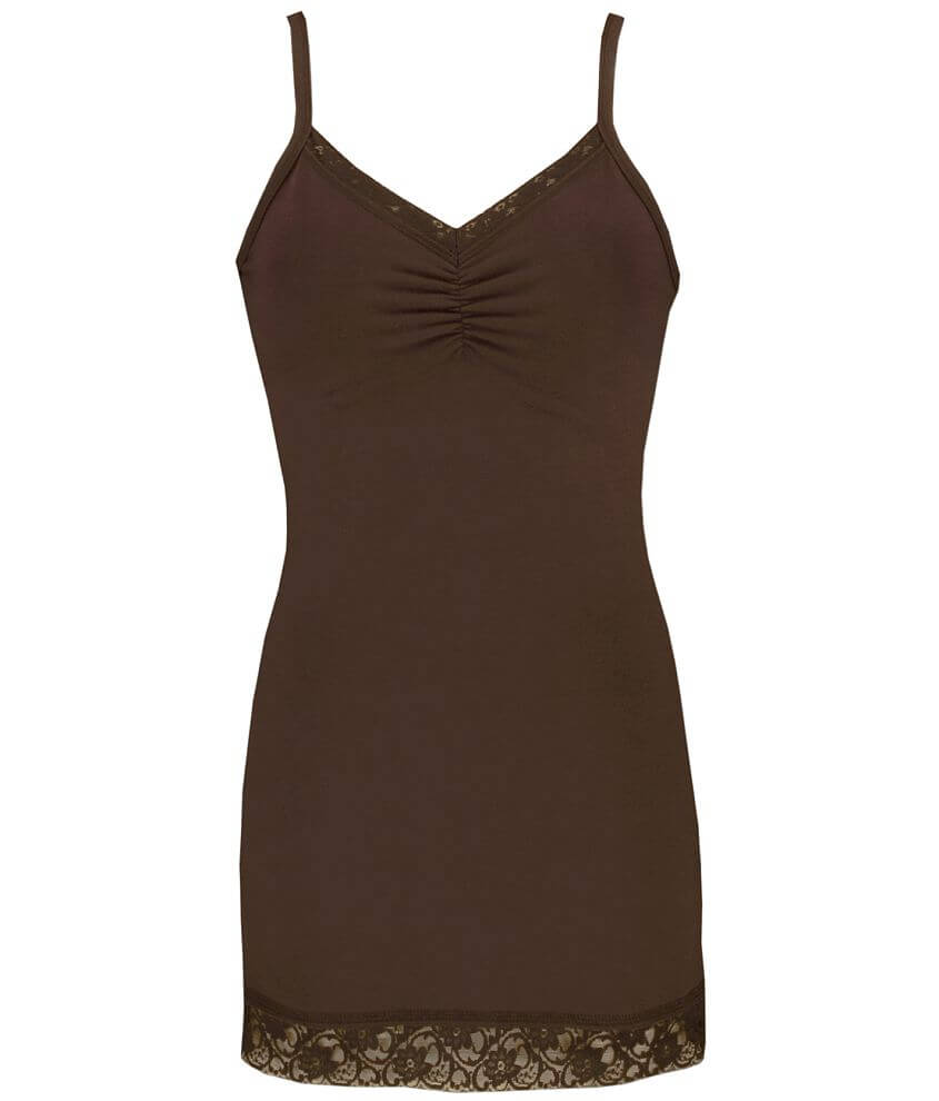 BKE Lace Trim Tank Top front view