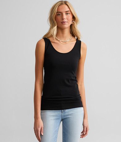 BKE core X-Long Two Way Tank Top - Women's Tank Tops in Black