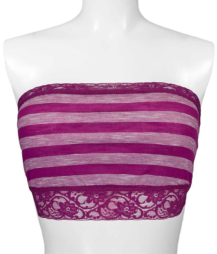 BKE Striped Bandeau Top front view