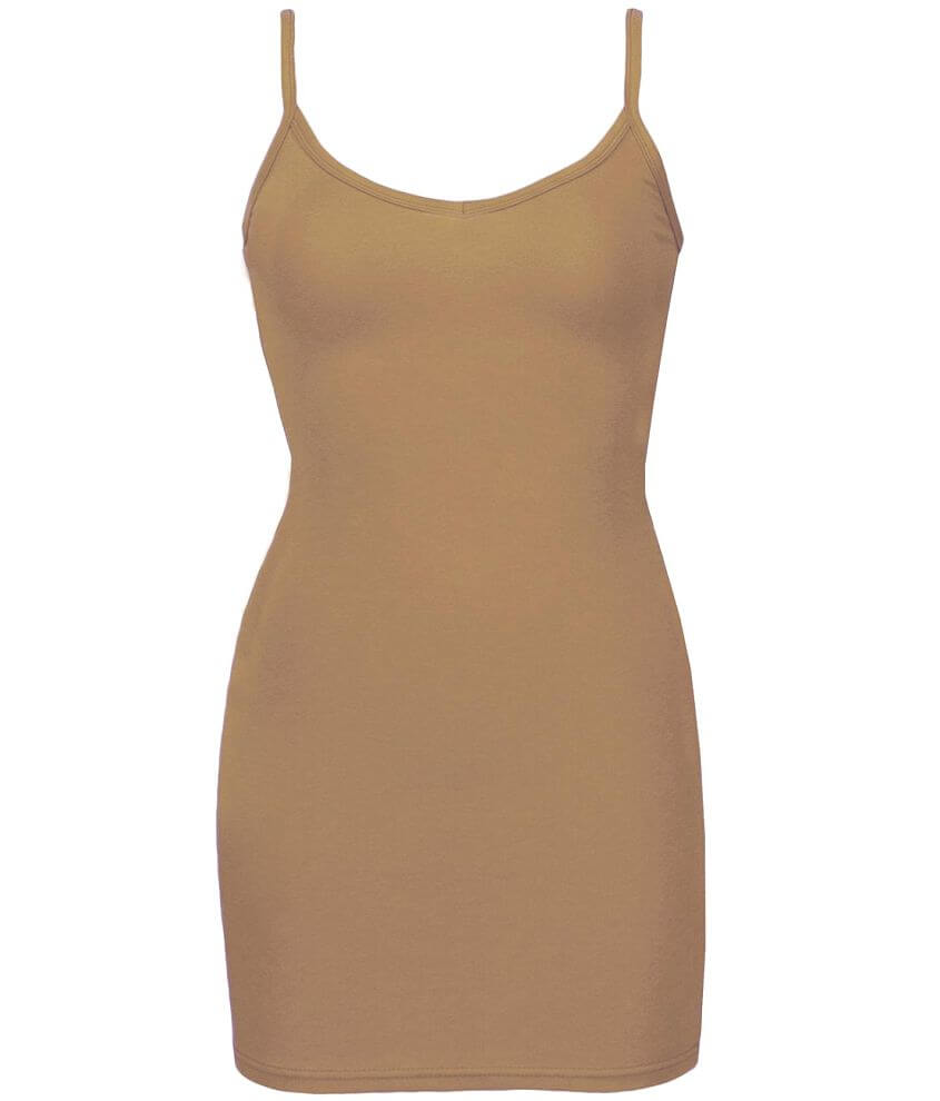 BKE core V-Neck Extra Long & Lean Tank Top front view