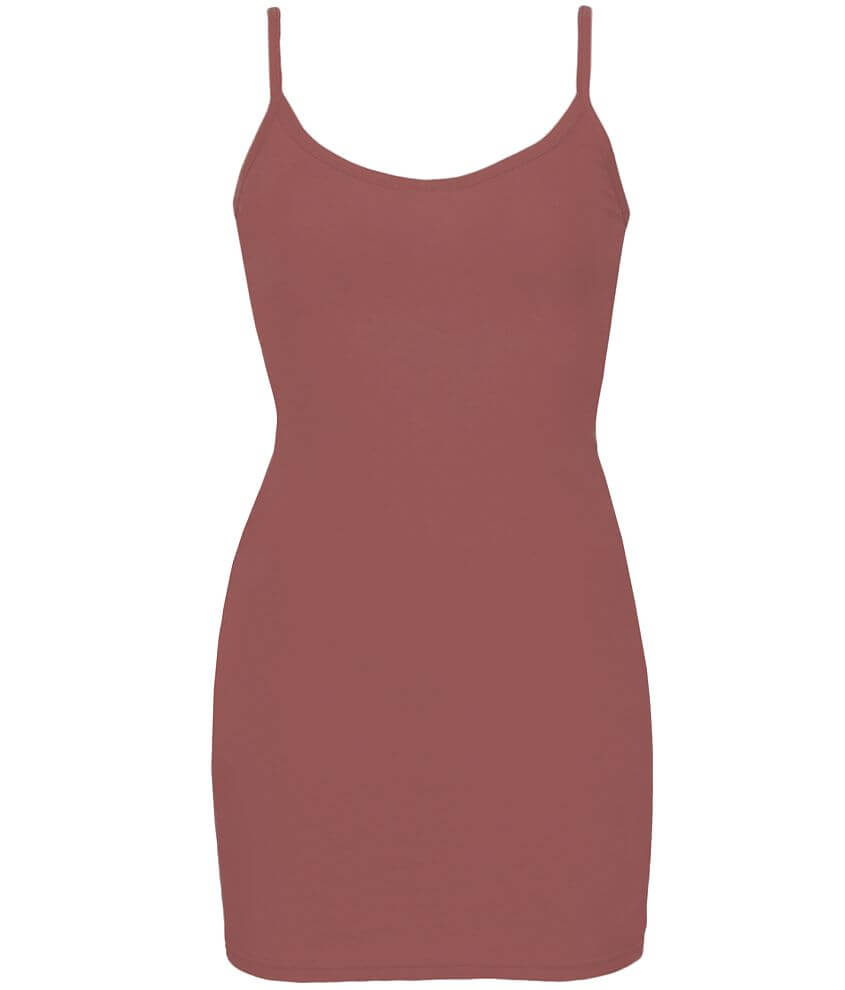 BKE core V-Neck Extra Long &#38; Lean Tank Top front view