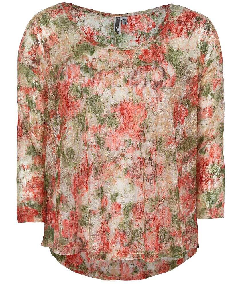 BKE Floral Top front view