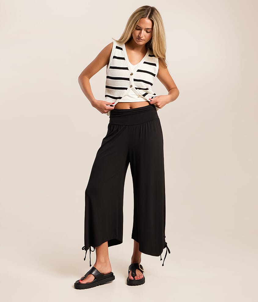 Ruched Wide Leg Pant