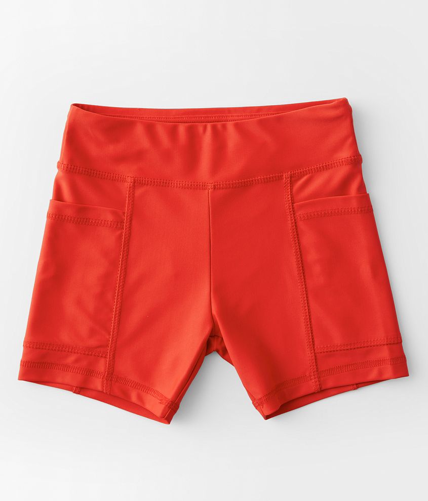 Red biker shorts store girls