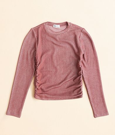 BKE Girls - Ribbed Knit Top front view