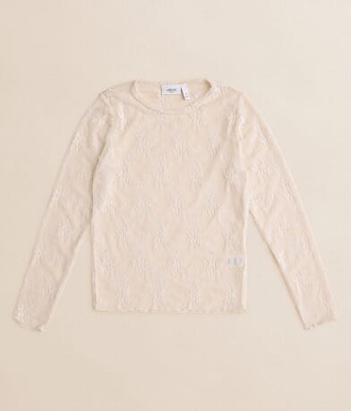 Willow & Root Girls - Lace Layering Top front view