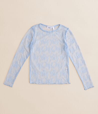 Willow & Root Girls - Lace Layering Top front view