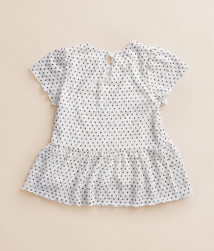 Girls - Polka Dot Peplum Top