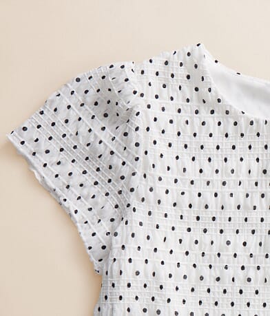 Girls - Polka Dot Peplum Top thumbnail 5