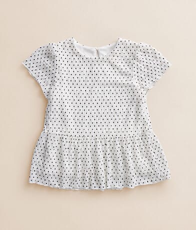 Girls - Polka Dot Peplum Top