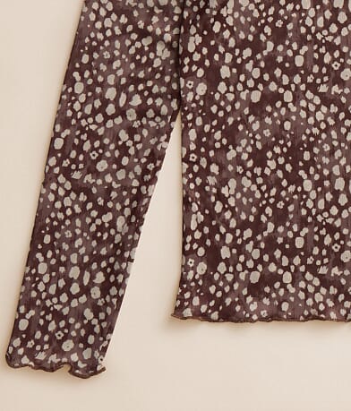 Girls - Doe Print Mesh Top thumbnail 3