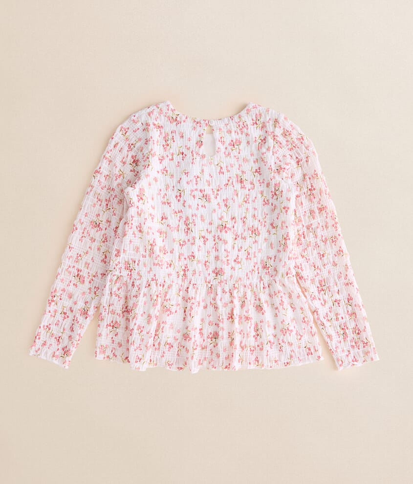 Girls - Floral Peplum Top