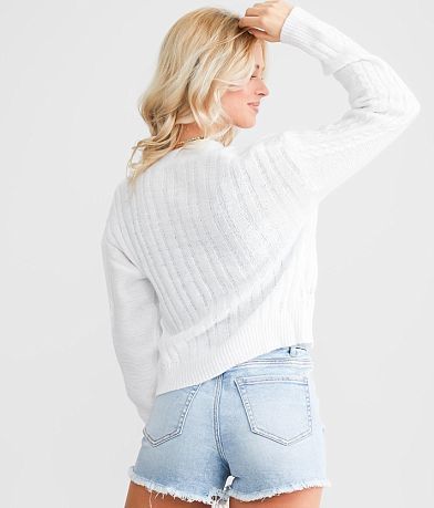 Willow &amp; Root Front Tie Cardigan Sweater BACK