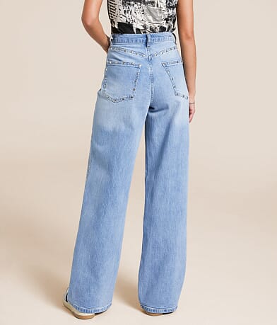 Habitual Gemma Wide Leg Studded Stretch Jean BACK