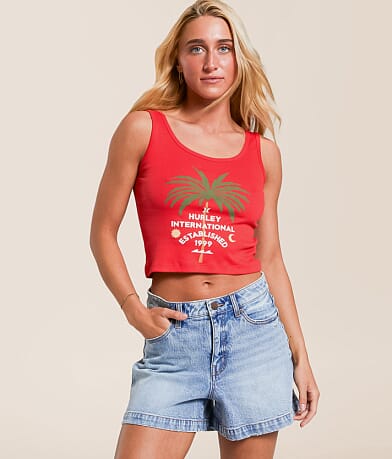 Hurley Honolulu Cropped Tank Top front view