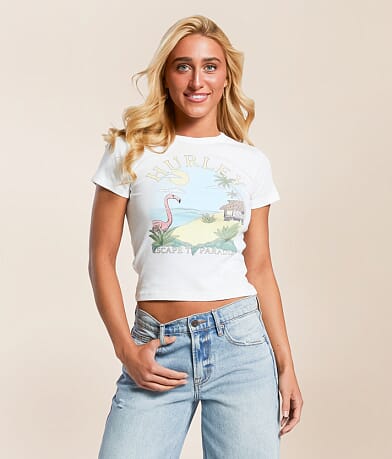 Hurley Casa Del Cropped T-Shirt front view