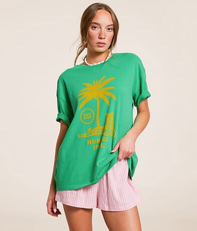 Hurley Ex Libris Oversized T-Shirt full left side view