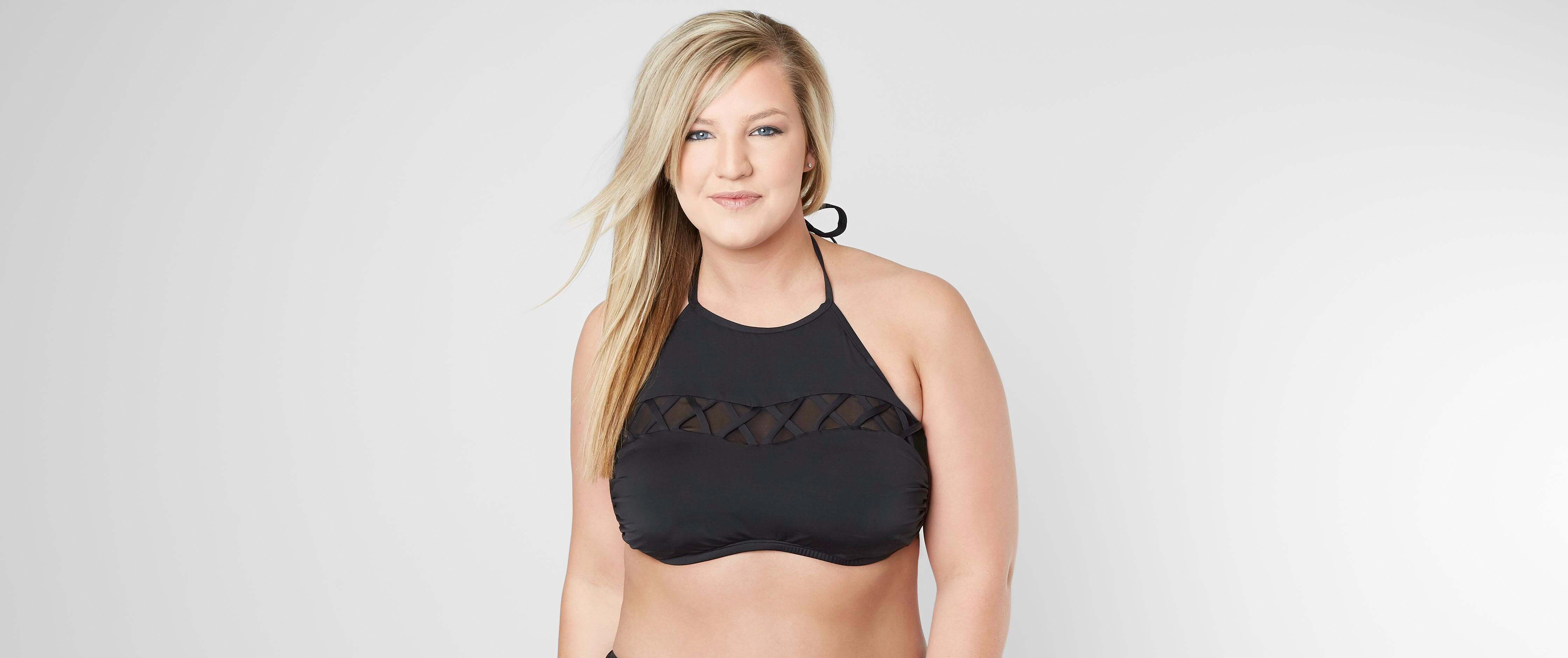 high neck bikini top plus size