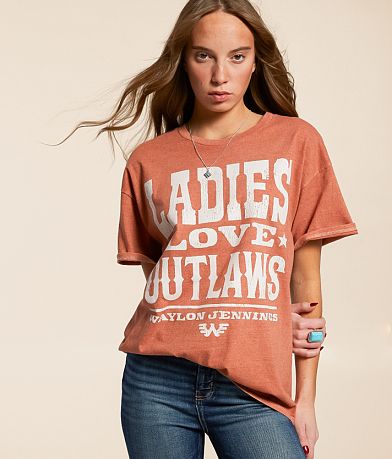 MANHEAD Waylon Jennings Outlaw T-Shirt front view