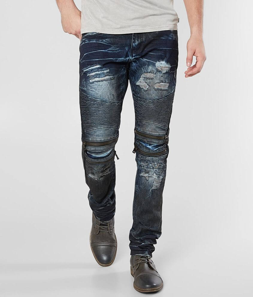 R.sole Oil Washed Moto Skinny Stretch Jean - Men's Jeans in Zip Moto ...