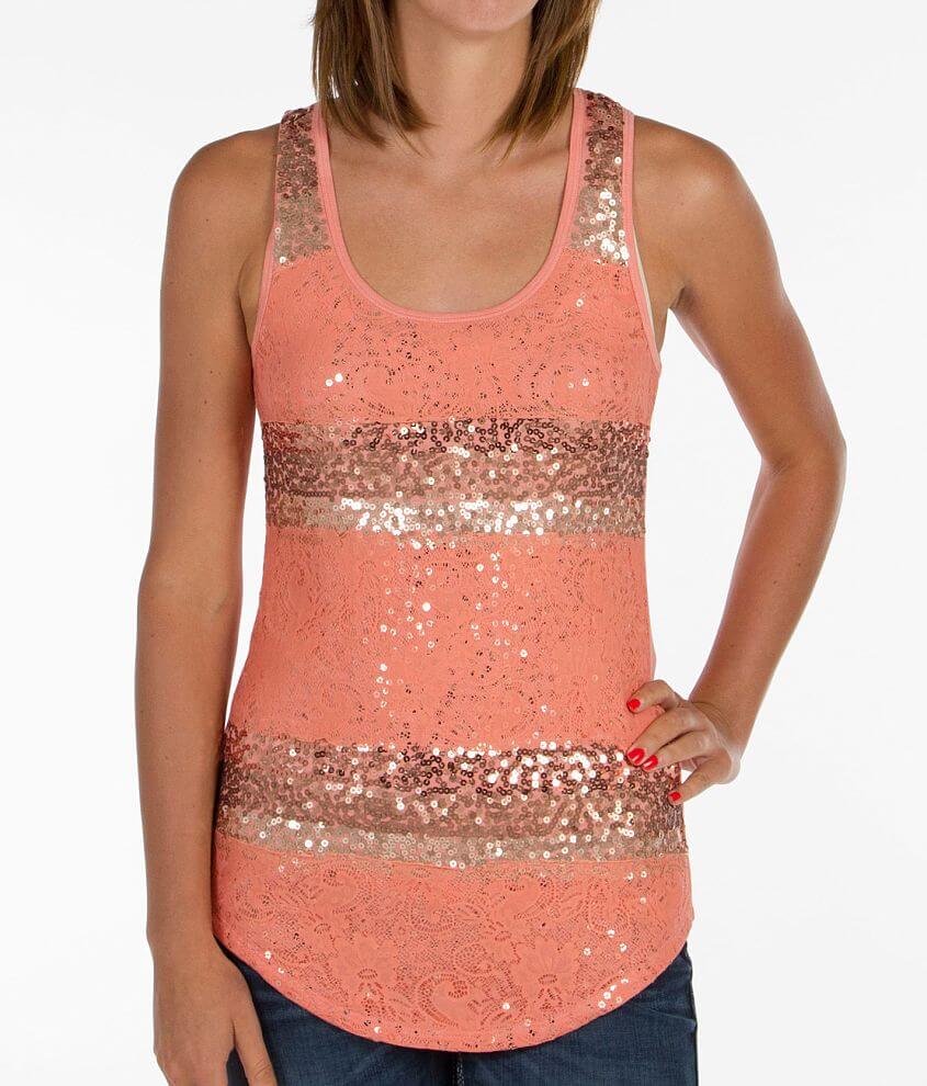 Daytrip Sequin Tank Top front view