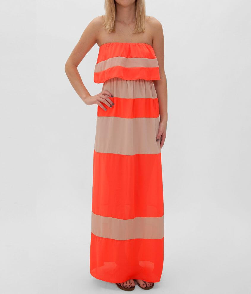 Daytrip Striped Tube Top Maxi Dress front view