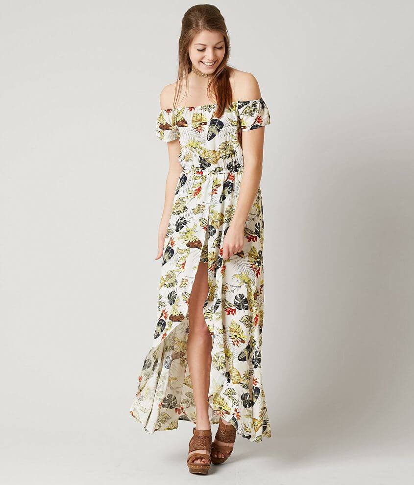Daytrip Printed Maxi Romper front view