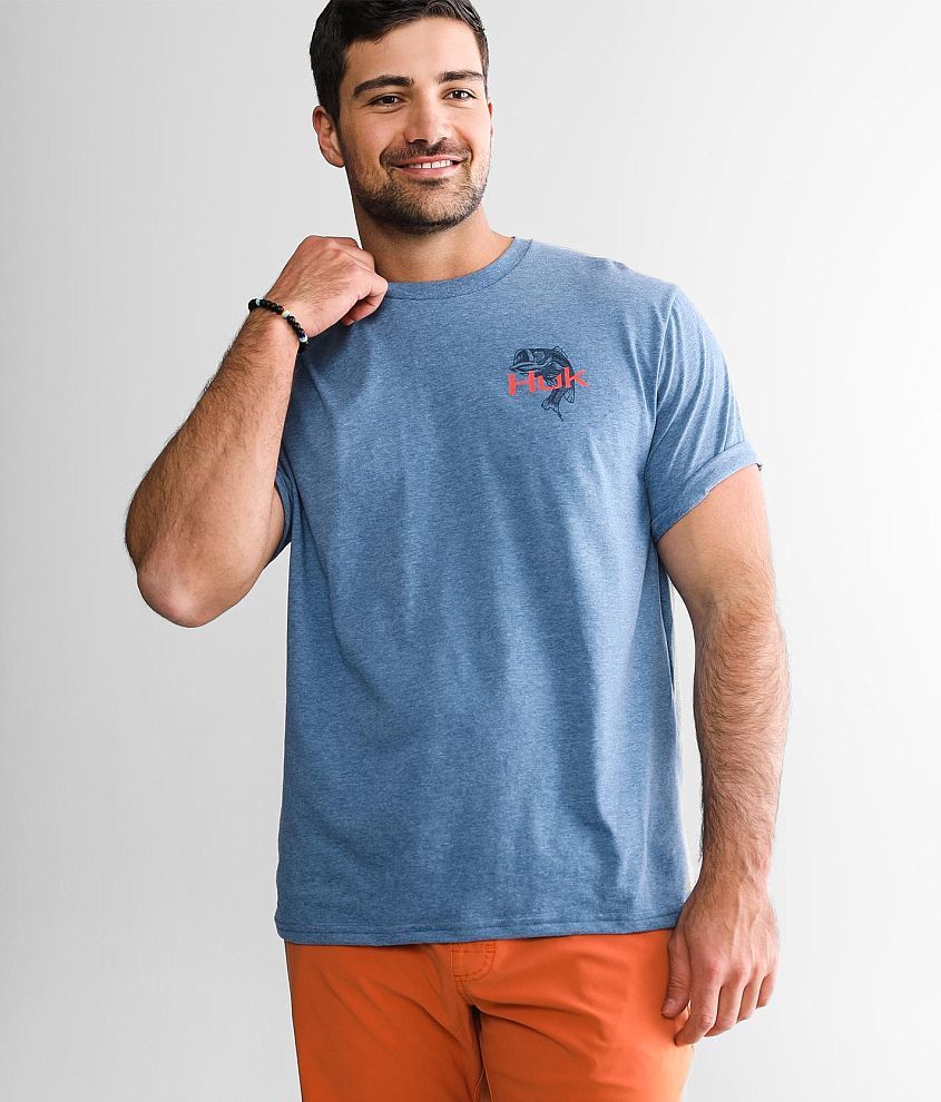 Huk Big Mouth T-Shirt - Men's T-Shirts in Titanium Heather | Buckle