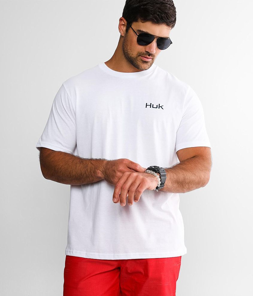 Huk Americana Wave T-Shirt - Men's T-Shirts in White
